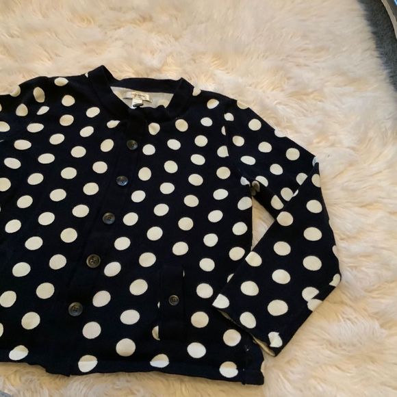 Liz Claiborne  polka dots cardigan sweater - Picture 2 of 3
